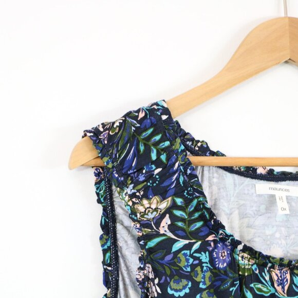 *Maurices Effortless Ruched Floral Tank Top - Picture 4 of 6